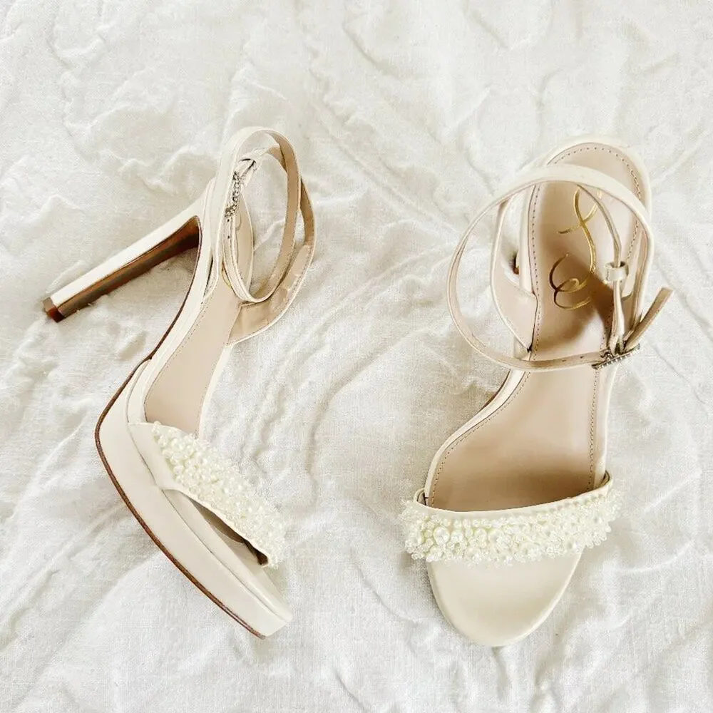Sam Edelman Jade Pearl Heel Size 8 New